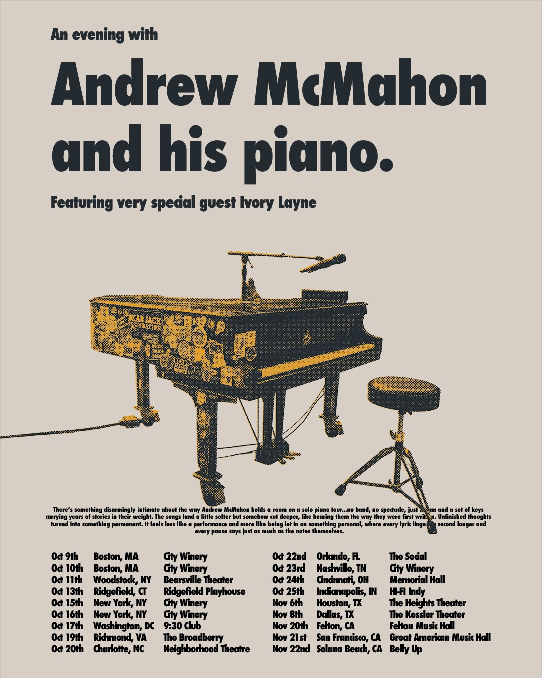Andrew McMahon Announces “An Evening with Andrew McMahon and His